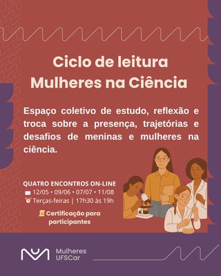 Ciclo de leituras mulheres na ciência 2026 Ciclo de leituras mulheres na ciência 2026