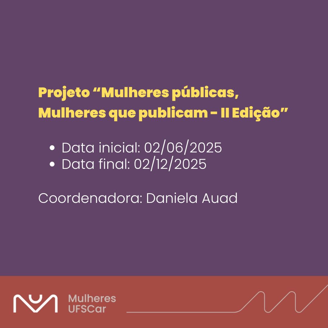 projetos - Mulheres públicas,  Mulheres que publicam